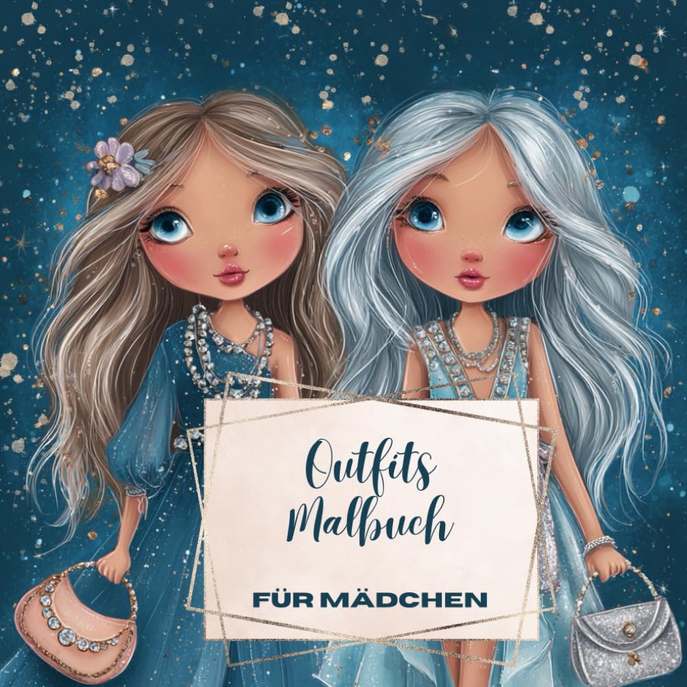 Outfits - Malbuch für Mädchen: 50 Stilvolle Ausmalbilder für kreative Mädchen ab 8 Jahren | Mode und Spaß zum Ausmalen (Malbücher für Mädchen)