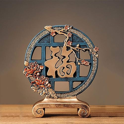 Miniatura 8 de SHUTING2020 Chinese feng Shui Statue Sculpture Chinese Style Resin DecorationHome Decoration GiftHand-Made, Suitable for Living Room Office Desktop,