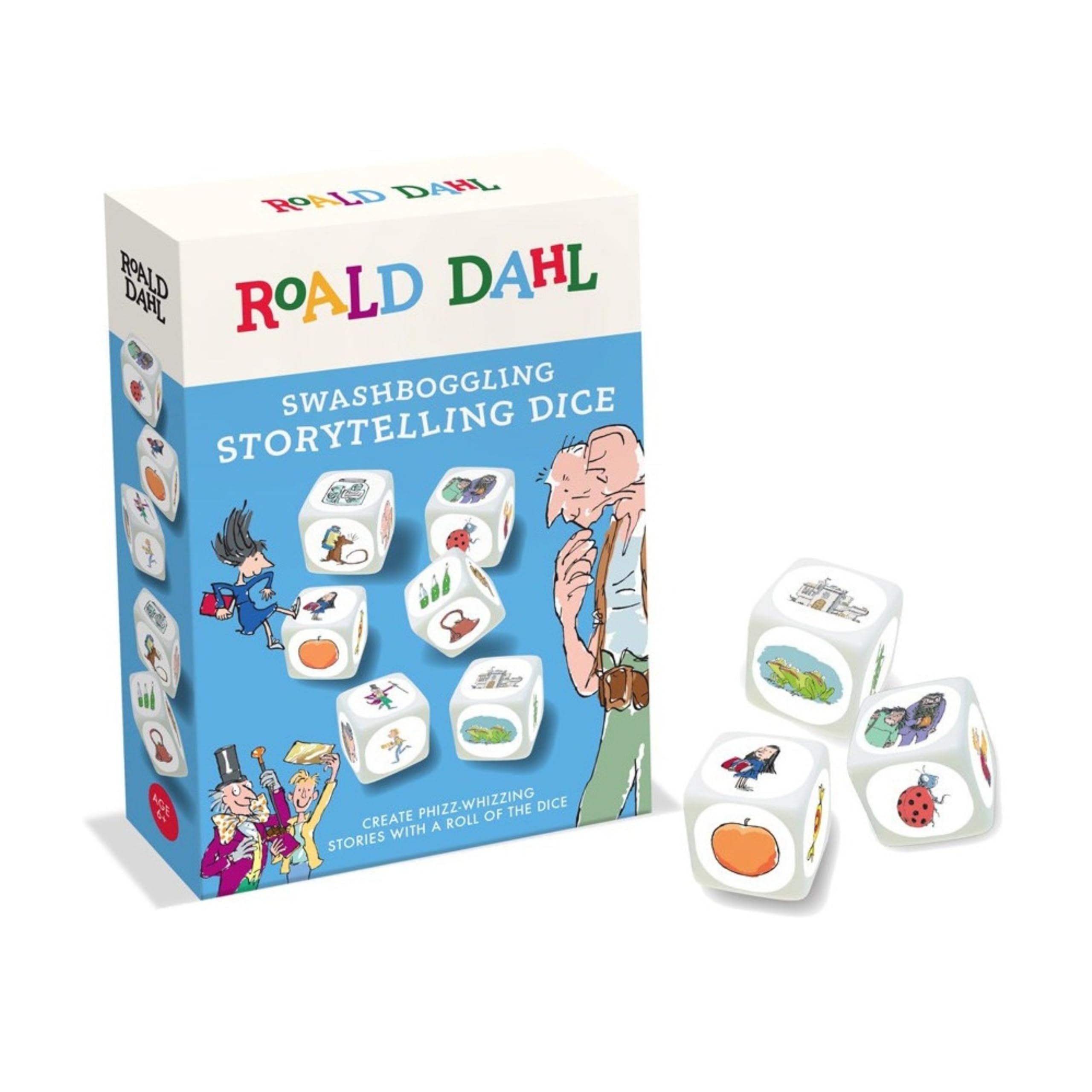 Roald Dahl Swashboggling Storytelling Dice, Creative Story Game, White