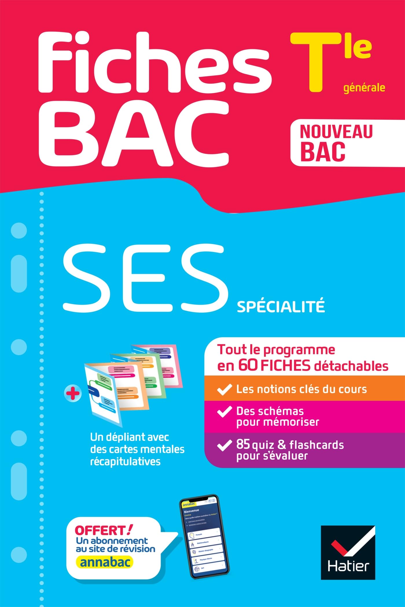 Fiches bac - SES Tle (spécialité) - Bac 2026: tout le programme en fiches de révision détachables: 9