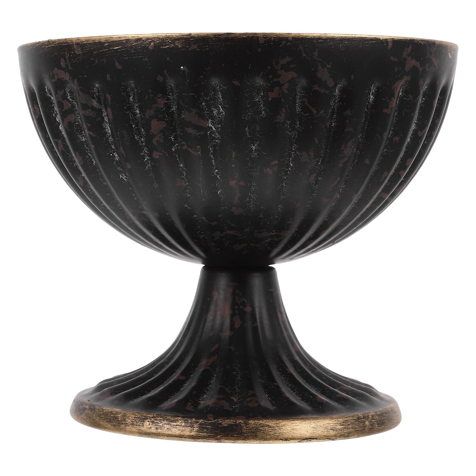 Pot de fleurs vintage en métal incassable : vase sur pied élégant pour centre de table de mariage