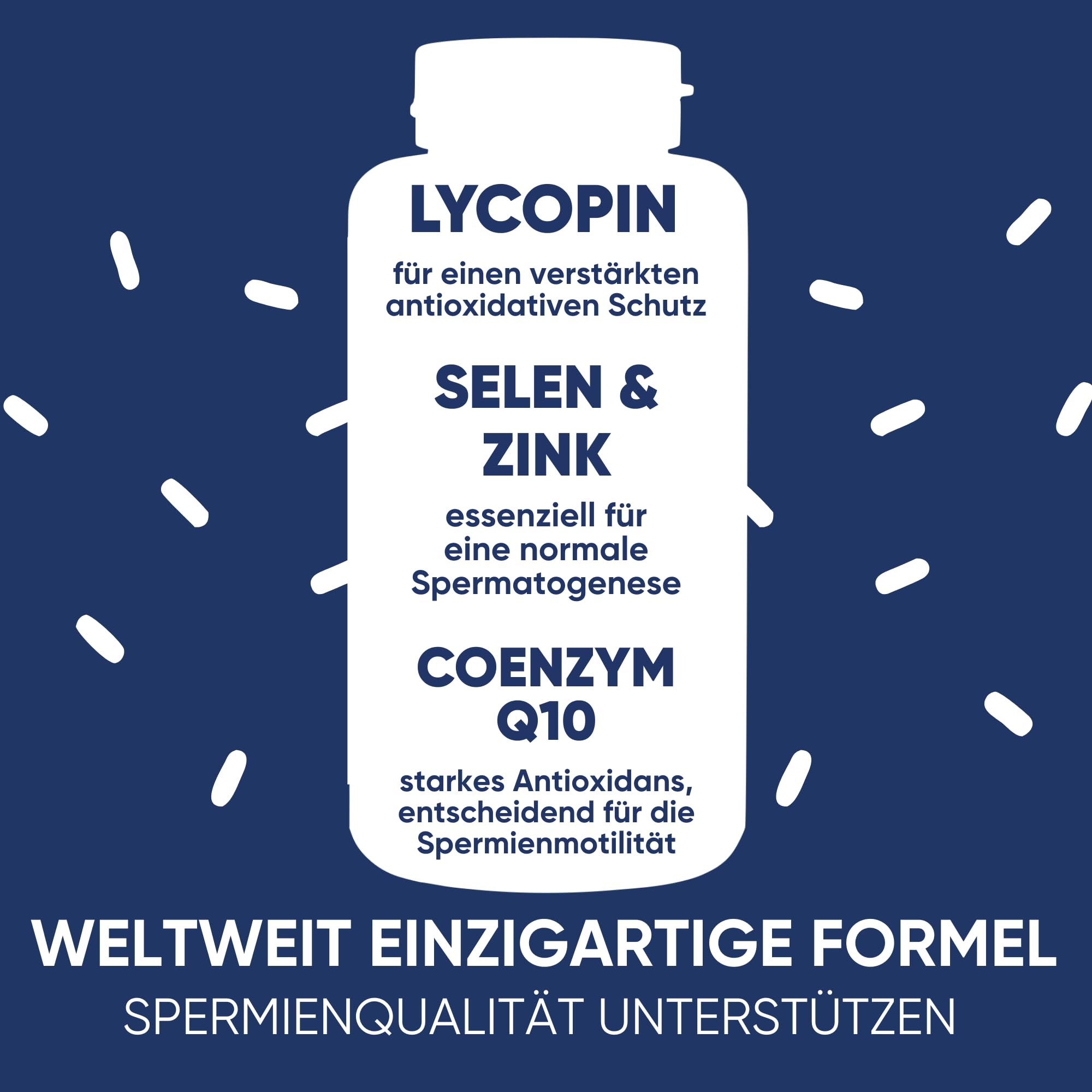 Kinderwunsch Mann Formel 180 Kapseln - Spermienqualität Verbessern mit Bio Moring, Coenzym Q10, L-Carnitin, L-Arginin, Zink, Selen - Made in Italy