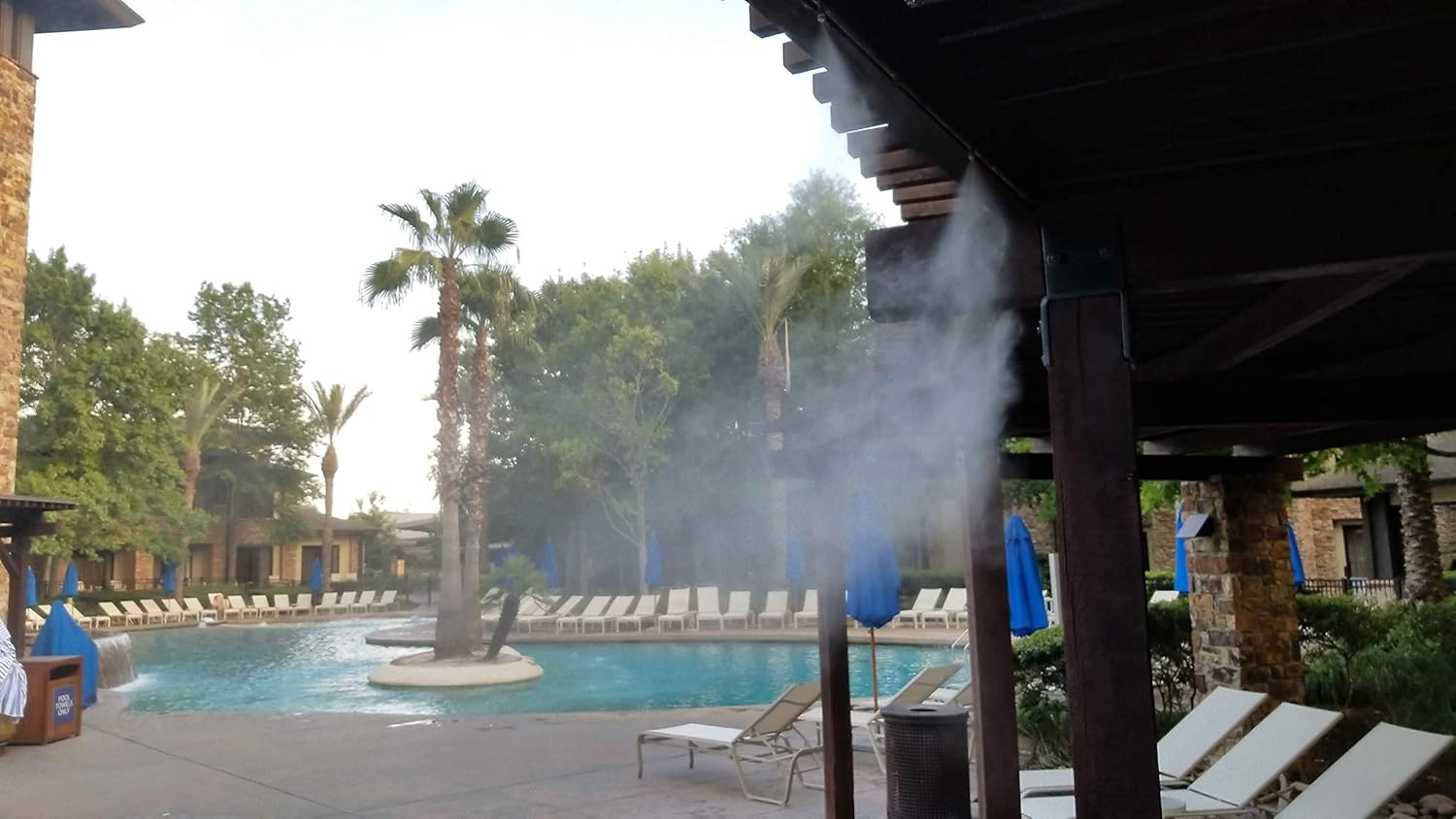 Outdoor Cooling System - DIY Patio Mister - Premium Misting Nozzles - 72 Ft 1/4'' Beige Tubing - 20 Nozzles System - Ideal for Patio Misting, Drip Irrigation