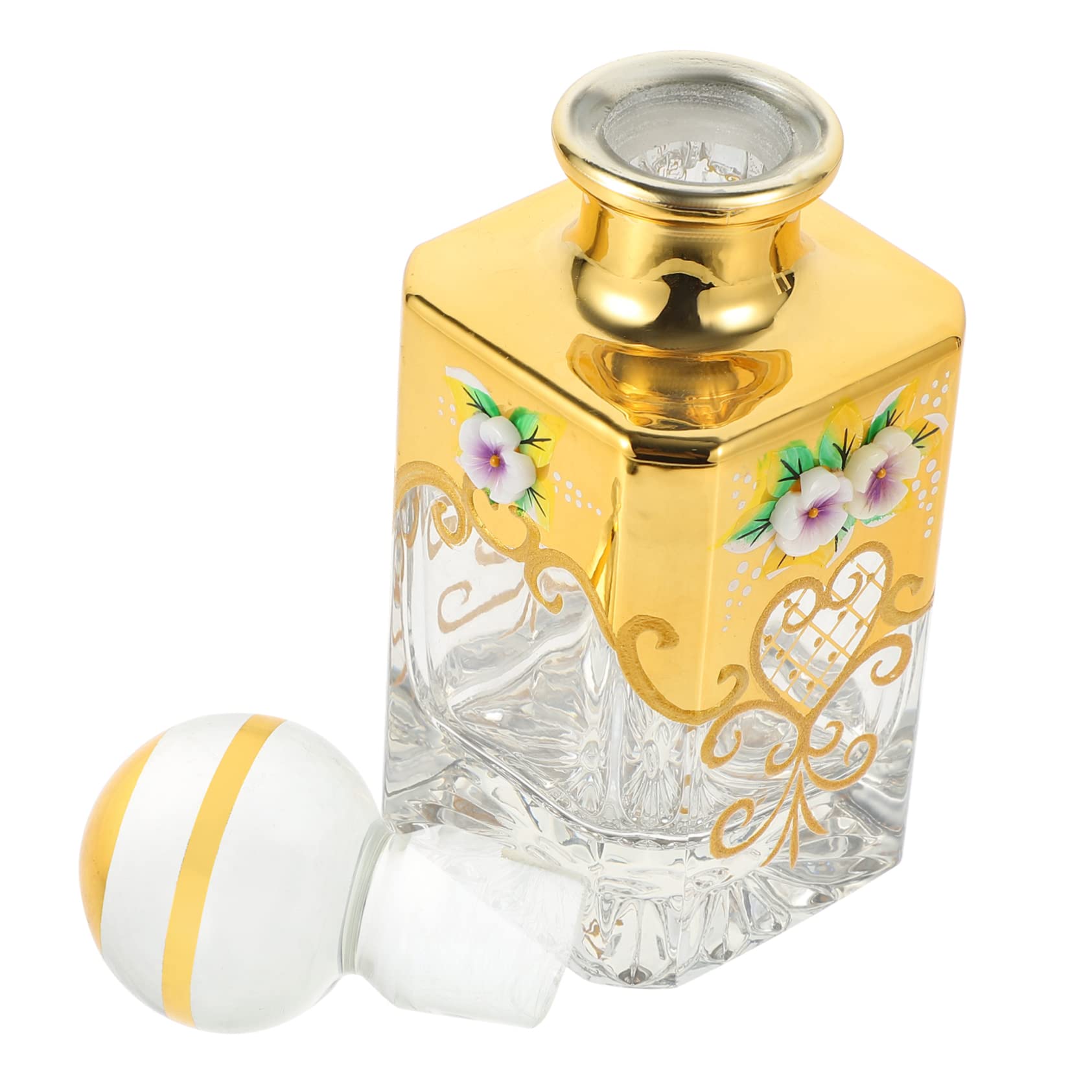 POPETPOP Dekorativer Parfümflakon 150ml aus Glas, Leer und Wiederbefüllbar | Klassisch, Stilvoll und Retro, Elegantes Design mit Luftdichtheit, zur Aufbewahrung