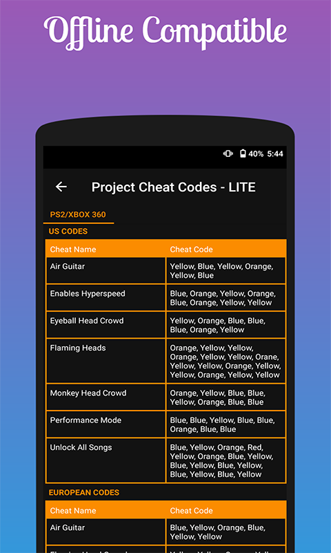 Project Cheat Codes - LITE - App on Amazon Appstore