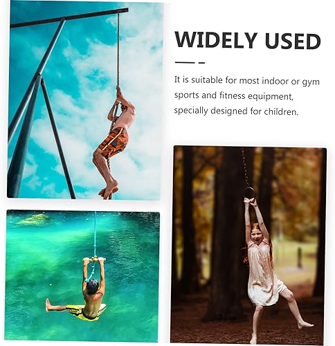 Miniatura 7 de Hohopeti Rueda giratoria para niños, rueda ninja, equipo de gimnasio, anillo de fitness para exteriores, para columpio, obstáculo, rueda colgante