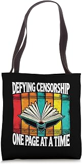 Read Banned Books Defying Censorship Literary Freedom Learn Tote Bag