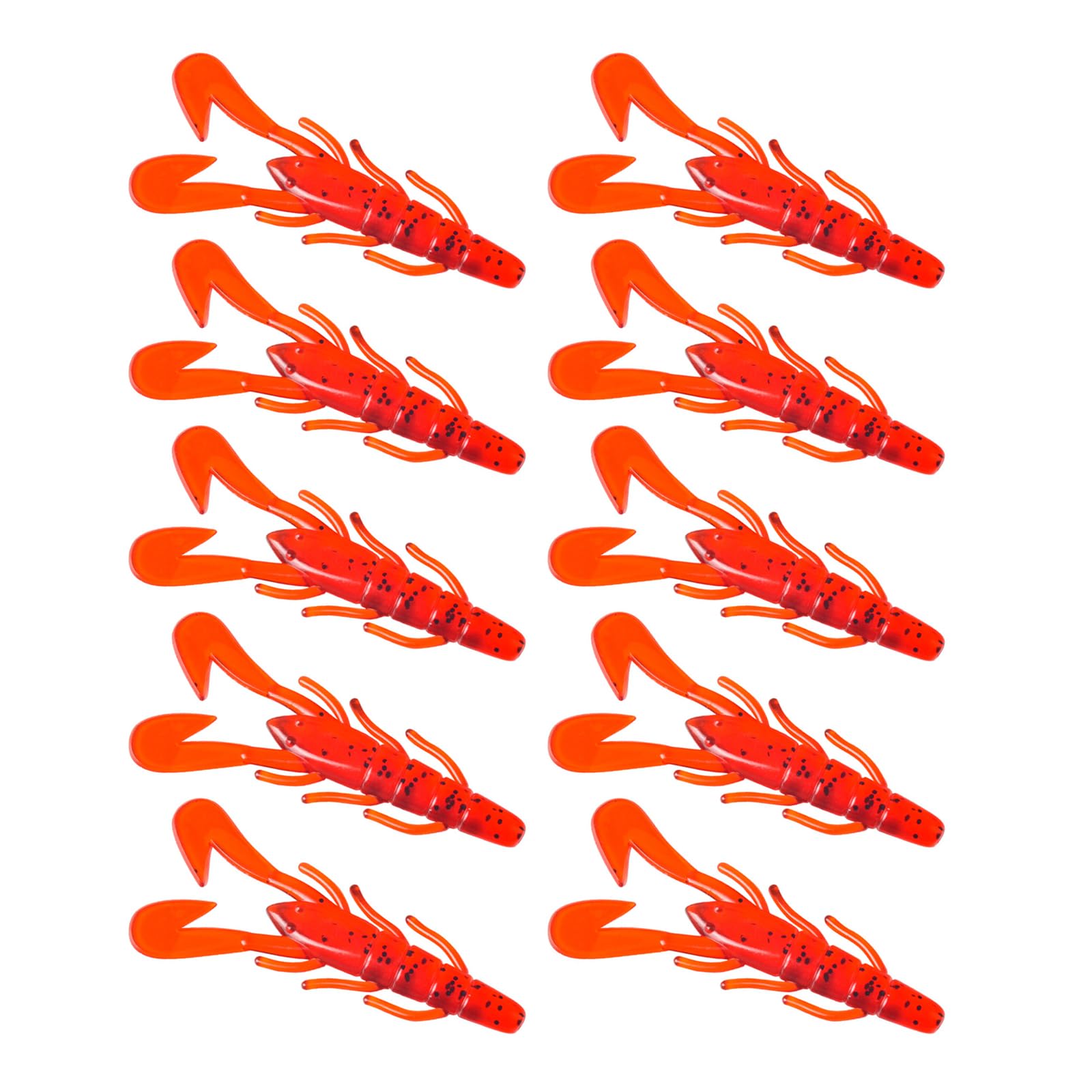 Xjdzineq 10pcs Fishing Swimbait Fishing Tackle Accessories 8cm 6g Soft Lure Baits Lures for Trout Shrimp Visible Soft
