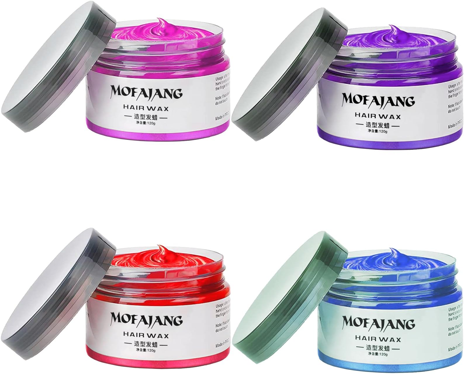EFLY Temporary Hair Color Chalk, Hair Wax Color For Gifts, Birthday,Party, Cosplay DIY, Halloween, Christmas (4, Red Purple Blue Pink)