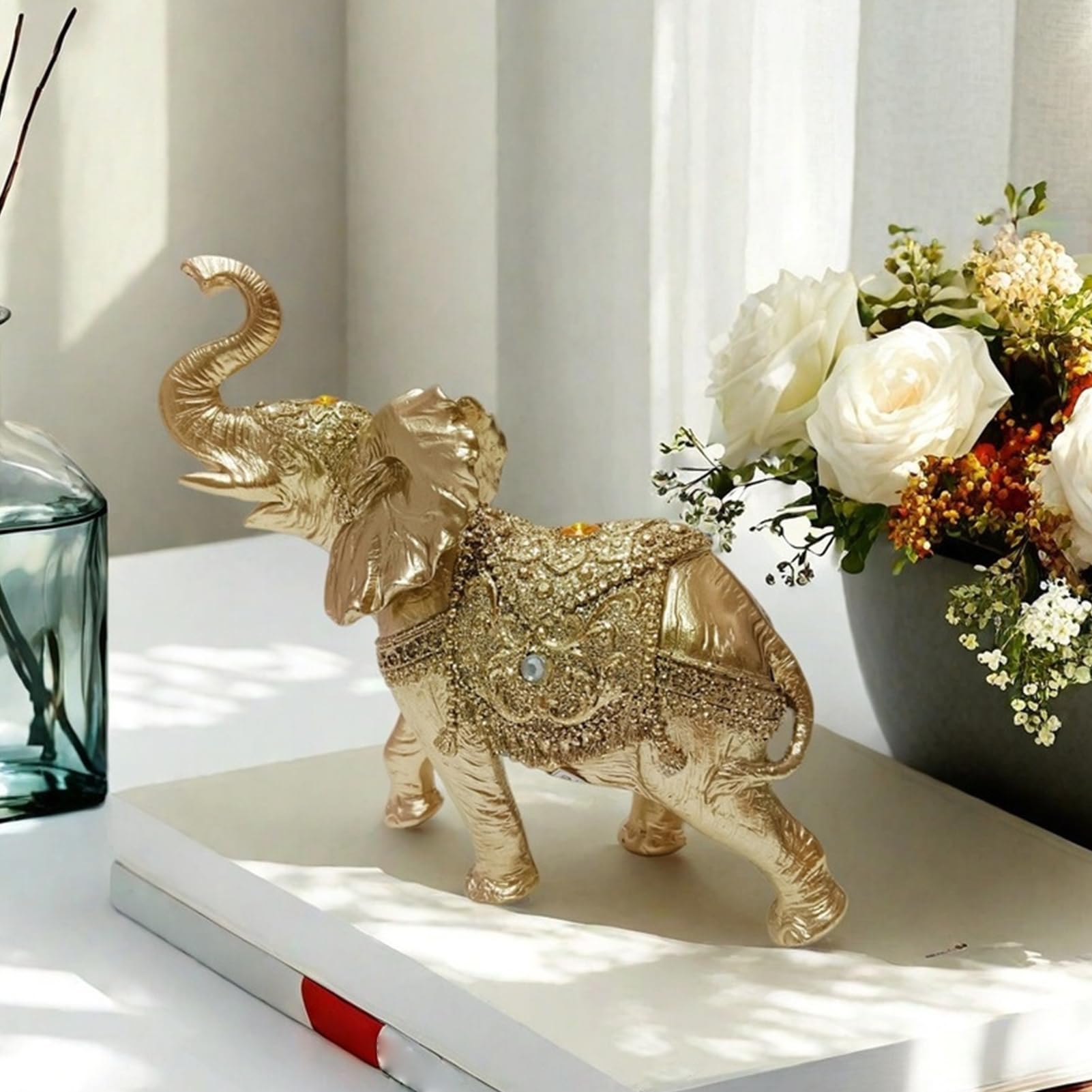 Estatuilla De Elefante Para Decoración Del Hogar Escultura de Resina