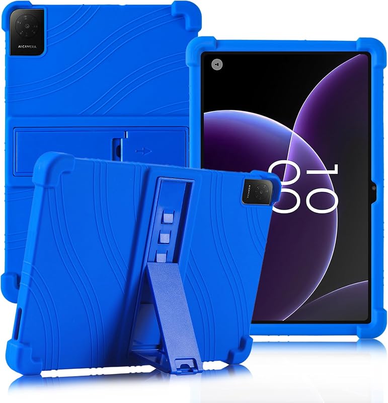 ATOOZ for TCL TAB 10/10L Gen 4 Tablet Case 10.1 Inch 2026 (8483A),Blue | Soft Silicone, Kids Case for TCL Tab 10L Gen 4 Tablet 10.1",with PC Stand