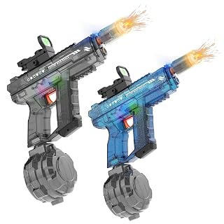 Electric Water Guns for Adults & Kids,Realistic Automatic Water Gun with 26-32 FT Long Range,800ml Large Water Tank,Splash-Resistant Design,Summer Outdoor Pool Beach Toy for Backyard Games(2 Pack) - Amazon product rated Grade A