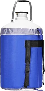 Mophorn Liquid Nitrogen Container Aluminum Alloy Liquid Nitrogen Tank 10L Cryogenic Container with 3 Canisters and Carry Bag