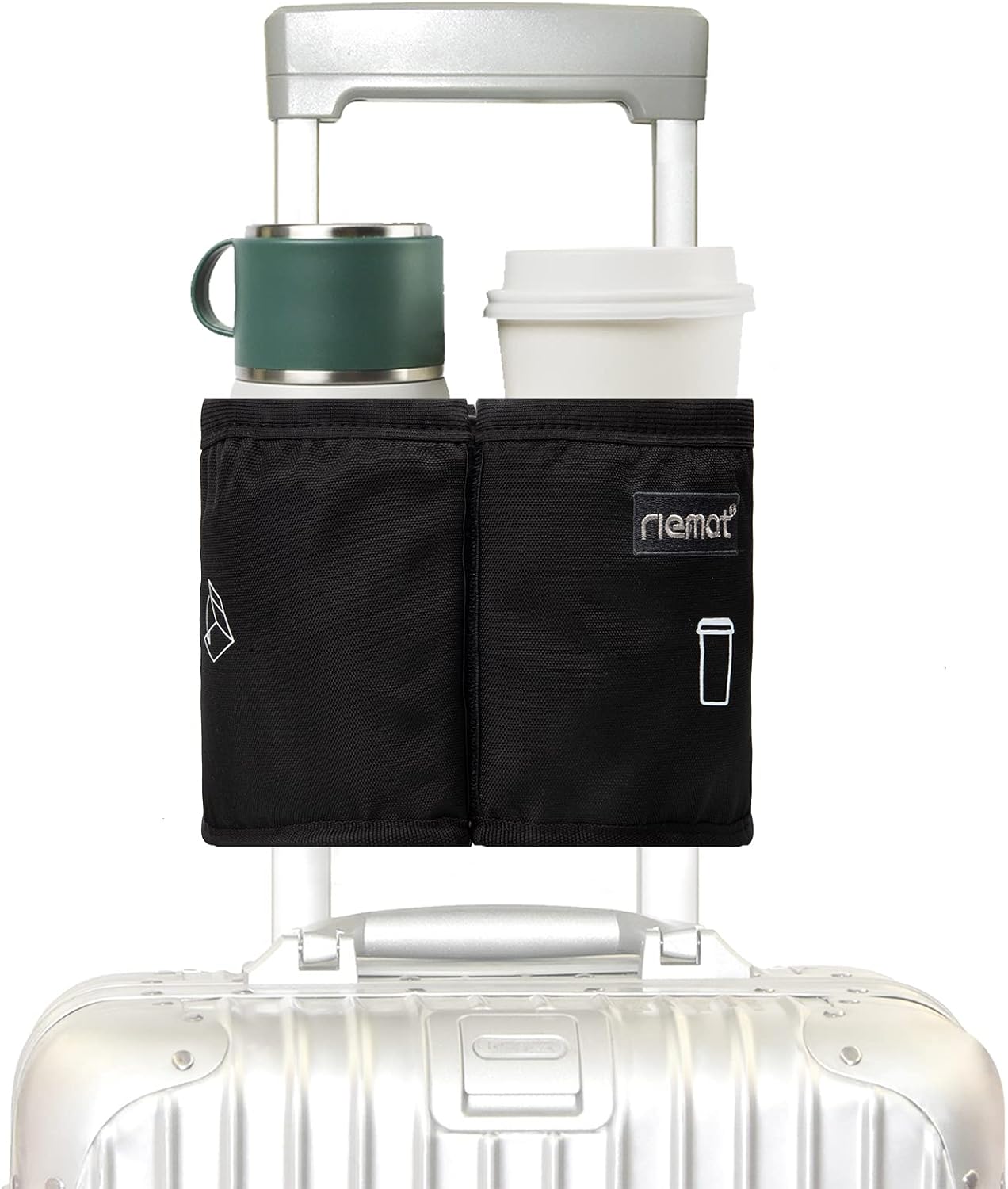 riemot Luggage Travel Cup Holder Free Hand Drink Caddy