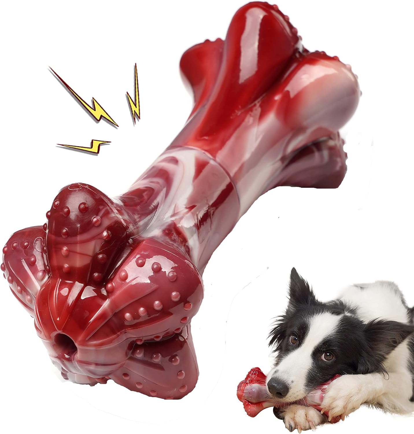 DORPETLY Dog Toys, Indestructible Dog Chew Toys for Aggressive Chewers, Durable Tough Dental Treat Dispensing Dog Toys for Large Medium…