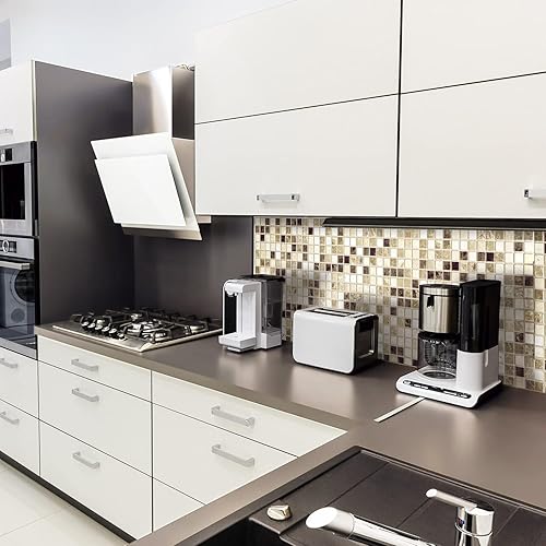 Miniatura 2 de Dundee Deco Panel de pared 3D de PVC de imitación marrón carbón, 3.1 pies x 1.6 pies (37.8in x 18.9in), decoración de paneles de pared de diseño