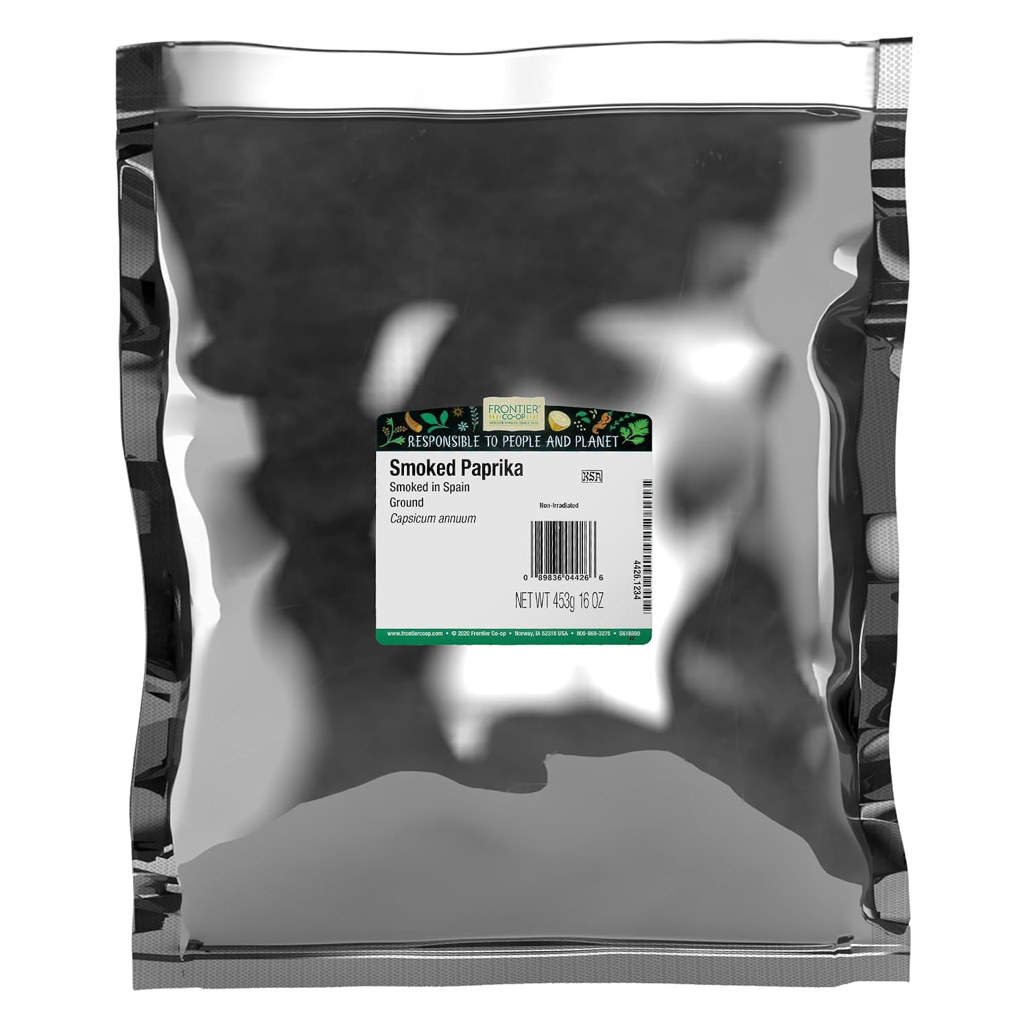 Frontier Co-op Ground Smoked Spanish Paprika, 1lb Bulk Bag - Smoked Paprika Powder Seasoning