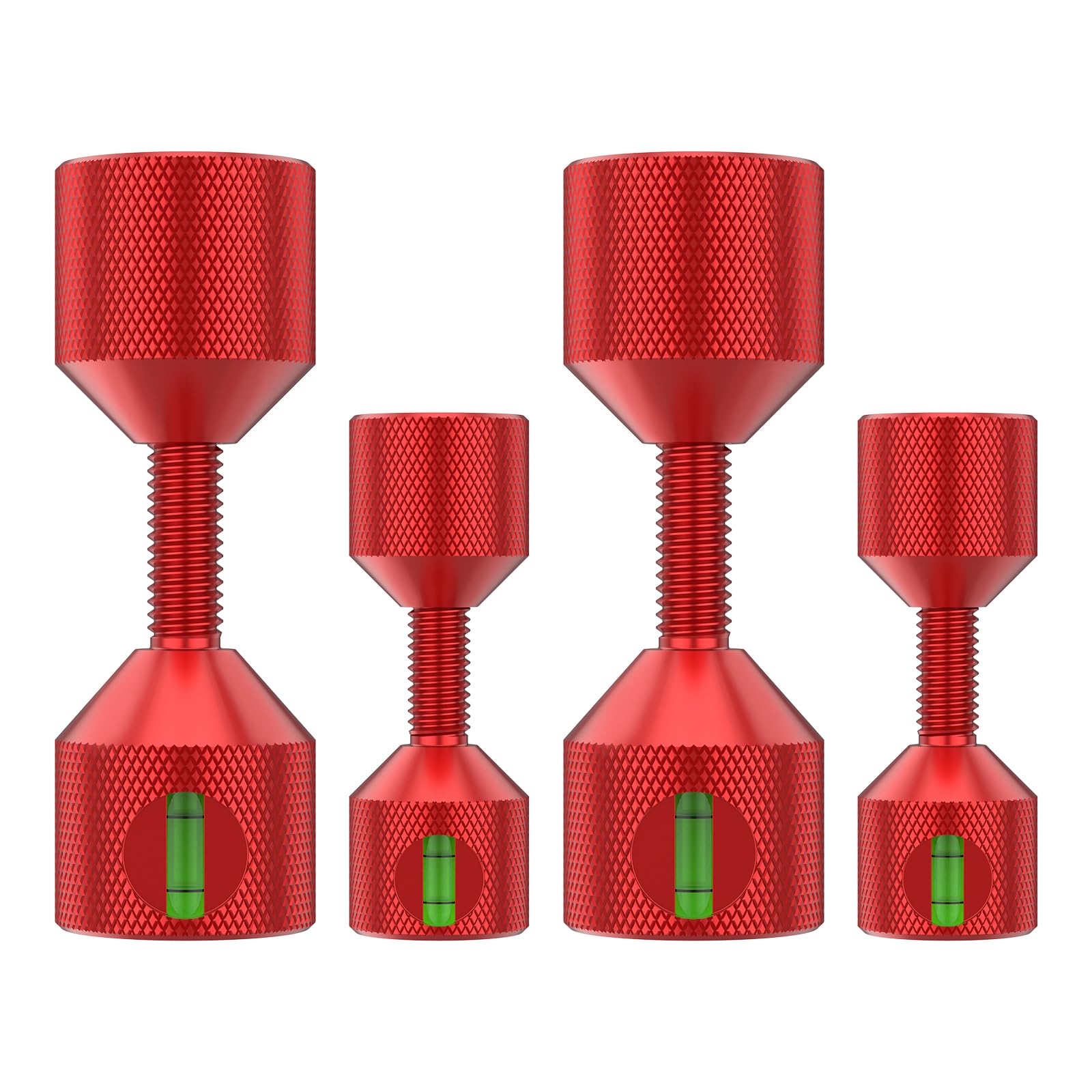 4Pcs Flange Aligners Set, Portable, Aluminum Alloy Ergonomic 2 Hole Flange Alignment Pins with Built in Level for Mechanical Assemblies, Aluminum