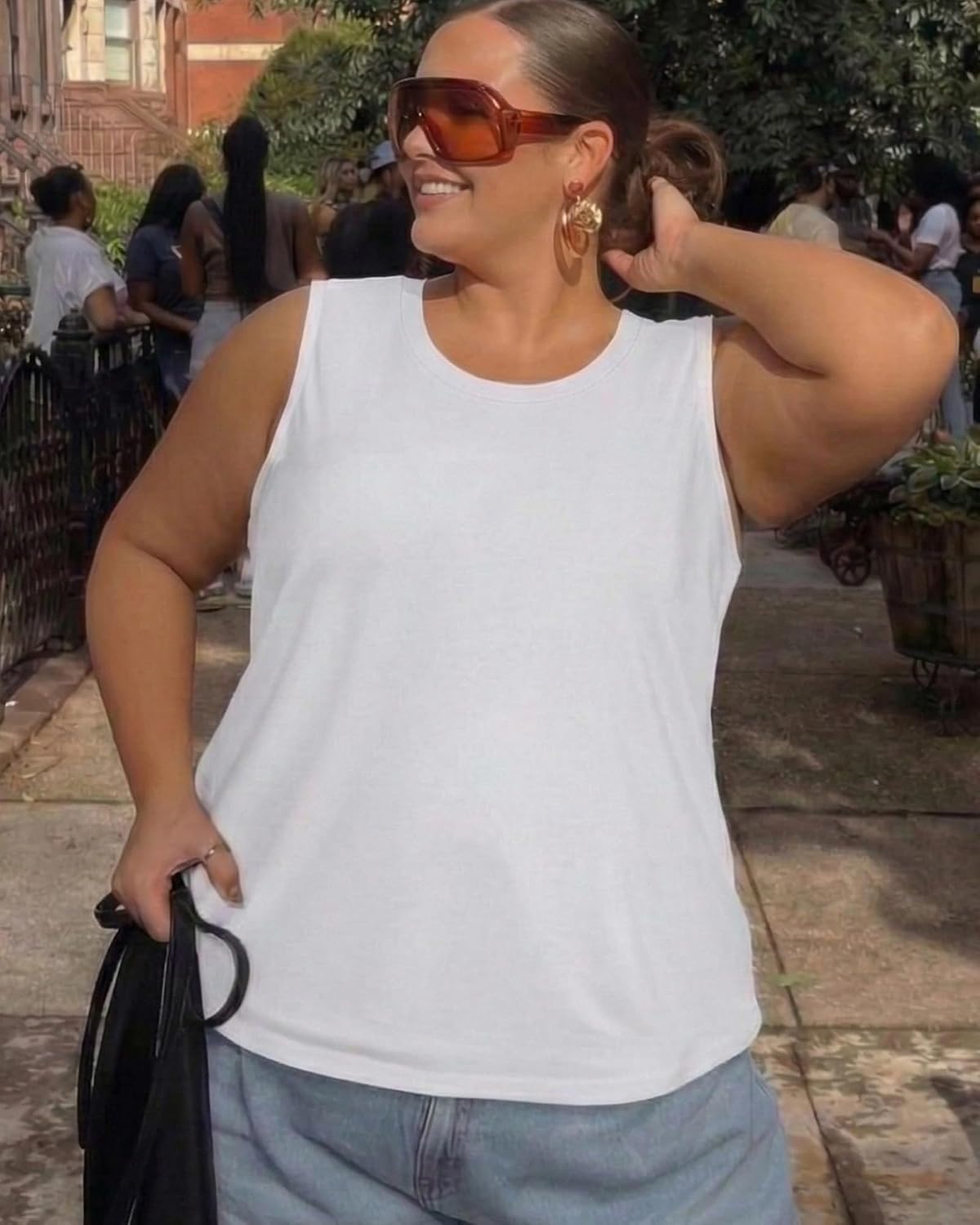 Tank Top for Women Sleeveless Summer Crewneck Graphic Loose Fit Tunic Top image 4