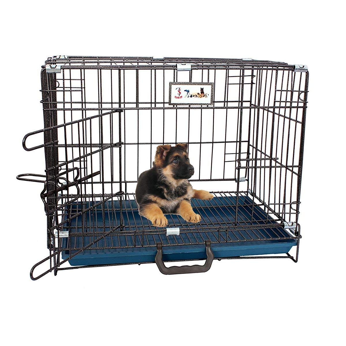 Jainsons Pet Products Heavy Duty Dog Crate Strong Metal Dog Cage Dogs/Puppies/Cats/Kittens/Rabbit/Guinea Pig (Size 18 INCH, Black) Extra Small Size 1.5 Feet Long (B0B6VGDZJX) Amazon Price History, Amazon Price Tracker