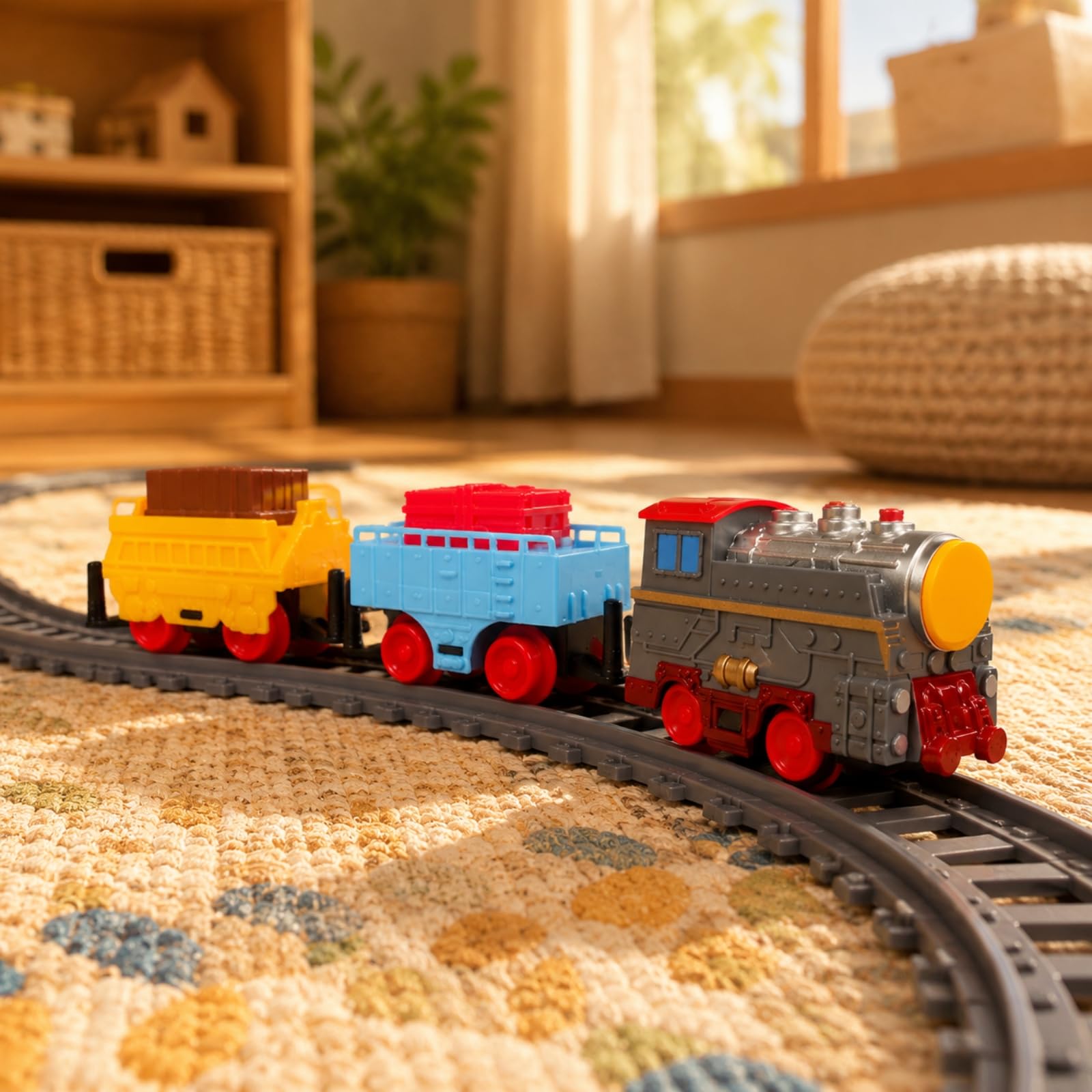 Juego Tren con Consola Control Regalo ial, Educativo, Tren Juguete con Locomotora Motorizada, para Actividas Padre-Hijo