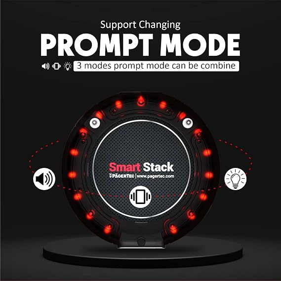 Complete Coaster Paging System for Restaurants, Hospitals & Hotels | Consists of: 1 Transmitter, 2 Charging Bases & Long Range Pagers (Set of 30 Units) | Up to 2 Miles in Range by PagerTec