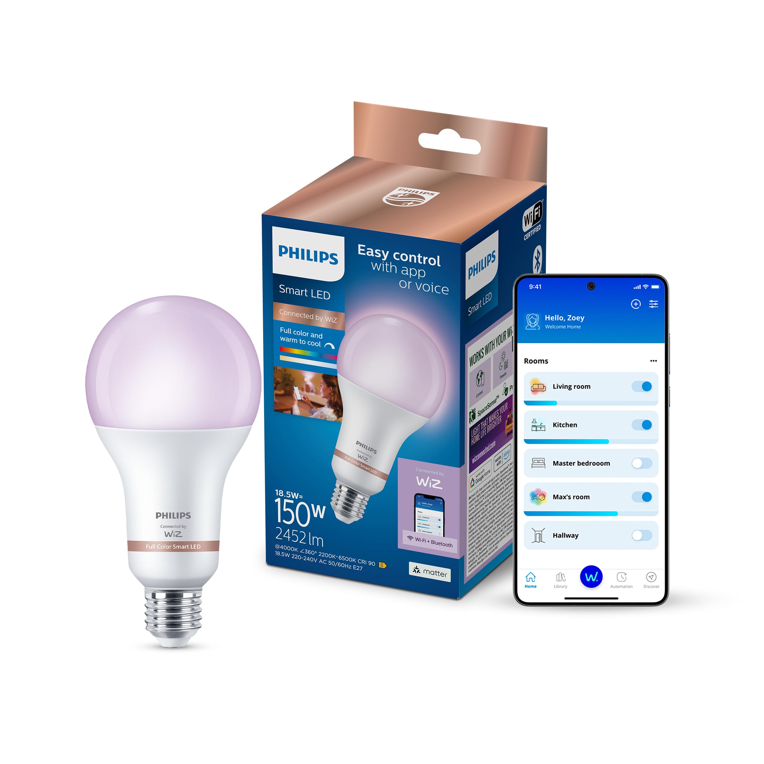 Philips Smart Lighting LED Ampul A80 E27 150W Eşdeğer RGB