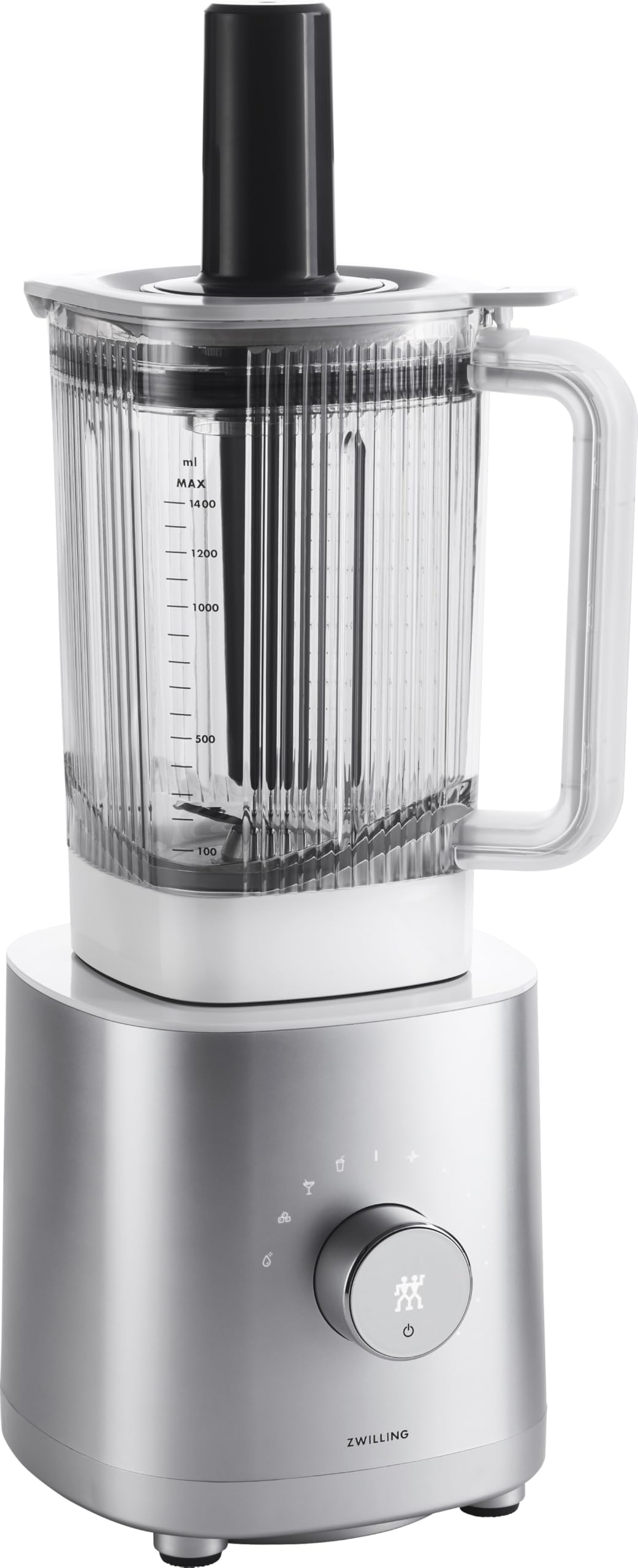ZWILLING ENFINIGY Standmixer Universal 1.4 Liter, Mixer mit Edelstahl-Kreuzklinge & 1200-Watt-Hochleistungsmotor, Silber – Ansicht 3