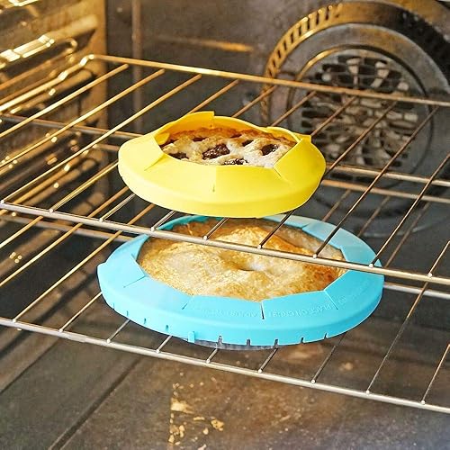 Miniatura 4 de Pie Crust Shield - Herramienta de silicona reutilizable ajustable para hornear, evita bordes quemados, juego de 3 para pasteles perfectos