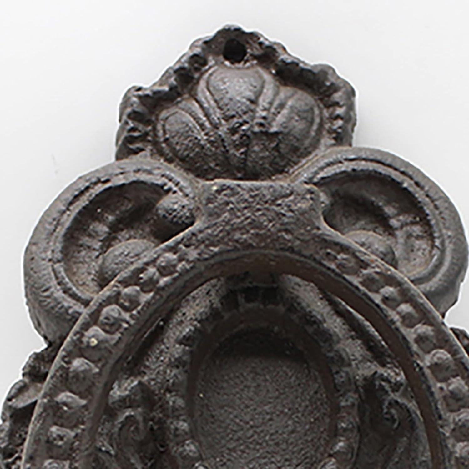 TIST Iron Door Knocker European Style Flower Door Knock Cast Iron Door Handle Vintage Door Ring Knocker Courtyard Door Handle Surface-Mounted Installation