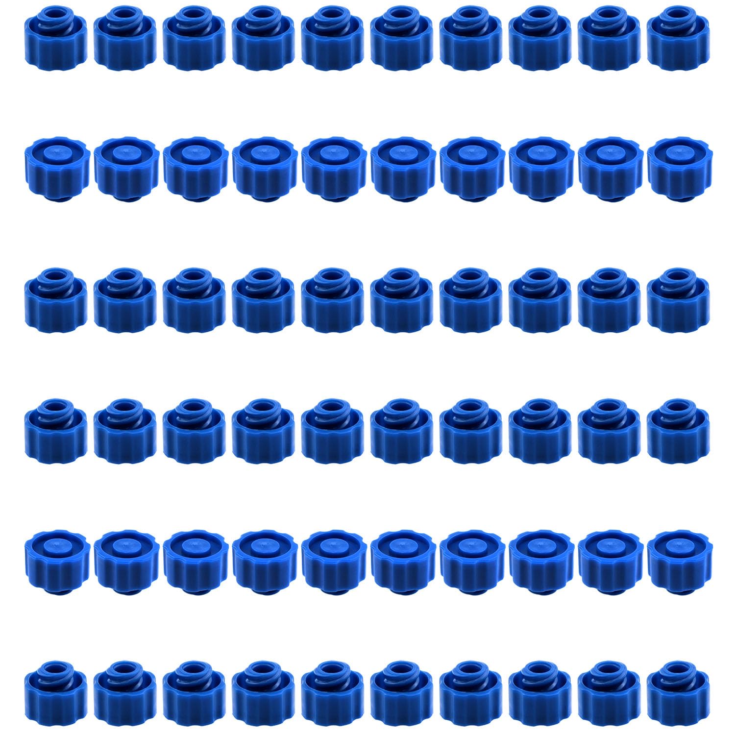 zutisay No Needle Luer Lock Caps Syringe Luer Lock Cap Easy Grip Syringe Tip Cap for Glue Paint Craft and Industrial Production (Blue) 60PCS