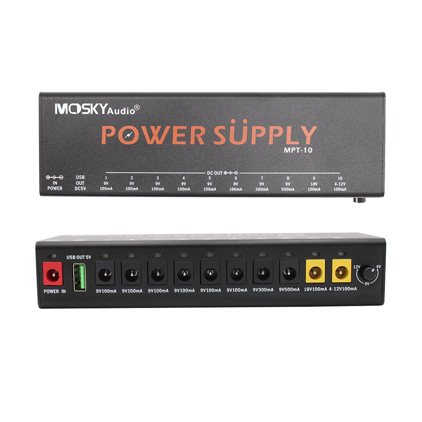 Netzteil für Gitarrenpedale 11-Kanal-Gitarrenpedal-Netzteil mit unabhängigem Kurzschlussschutz, Pedalboard-Netzteil für 9V/12V/18V-Effektpedal