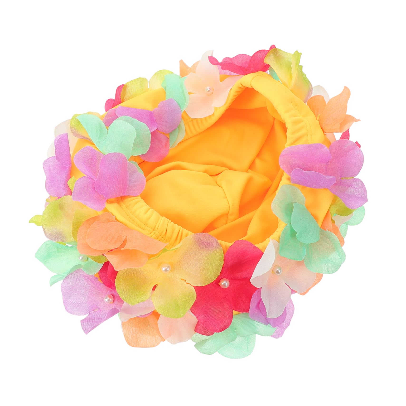 Bonnets De Bain pour Femmes Bonnet De Bain Piscine Chapeau De Natation Chapeaux De Bain Femmes Cheveux De Bain Cheveux Chapeau De Bain Fleur Mesdames Floral Nylon