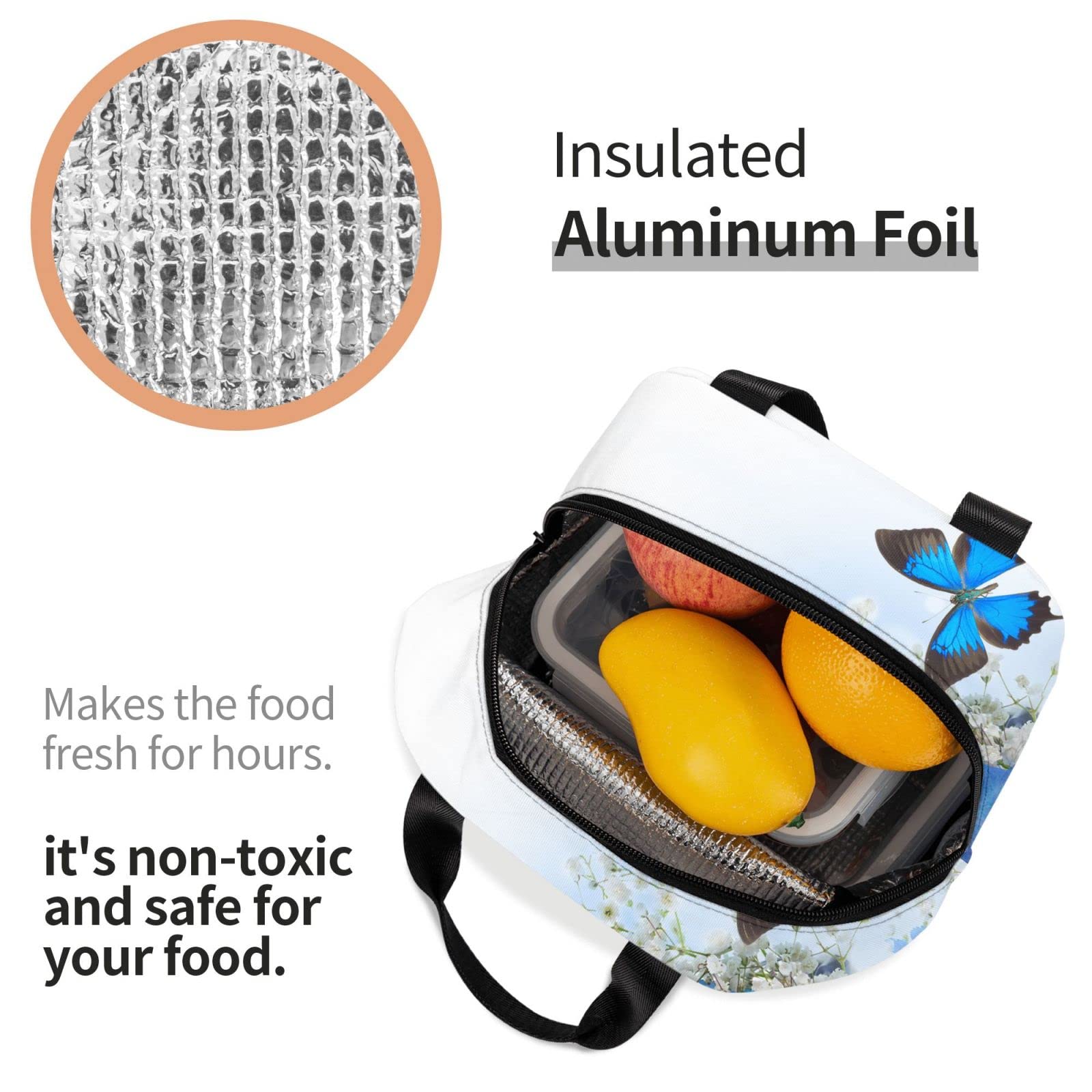 FJAUOQ Borsa termica per il pranzo, con simpatico coniglietto e cuore