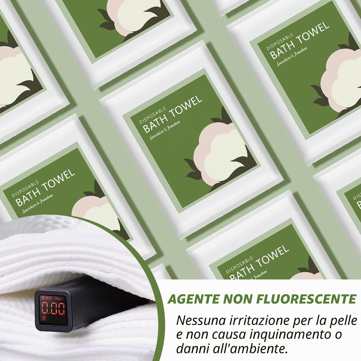 10pcs Asciugamani USA e Getta Ispessito, 70 x 100cm Portatili Asciugamani Monouso, Telo Doccia Grandi Monouso per Parrucchiere Massaggi Cosmetologia e Pulizia