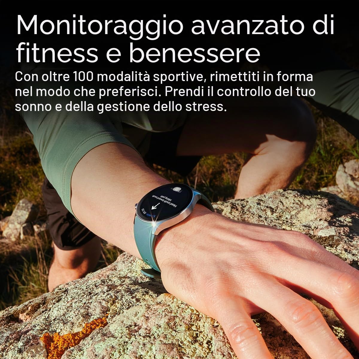 OnePlus Watch 2 con Wear OS 4, chipset Snapdragon W5, fino a 100 ore di durata della batteria, display AMOLED da 3,6 cm, acciaio inossidabile e vetro zaffiro, GPS a doppia frequenza, 5 ATM, IP68 e