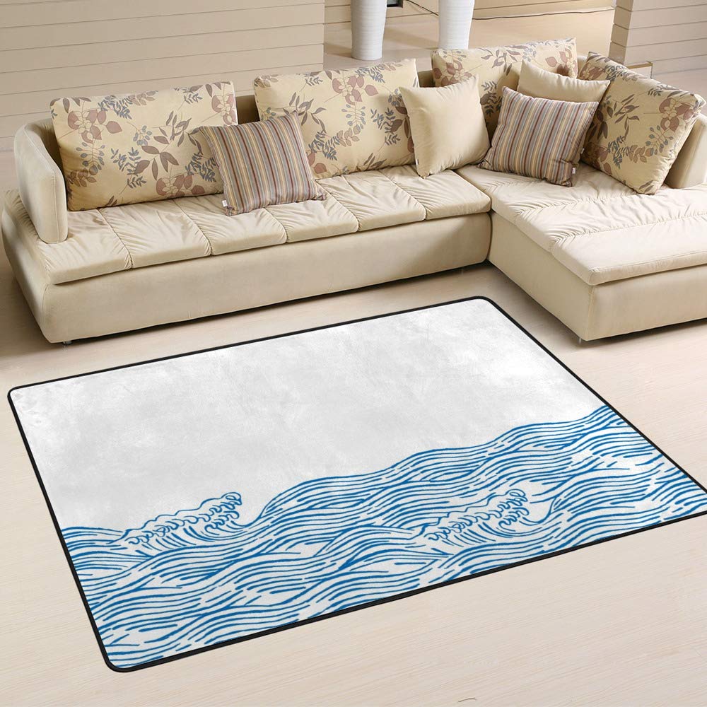 Tapis de sol salon et chambre Ruchen grand format 160 x 121 cm