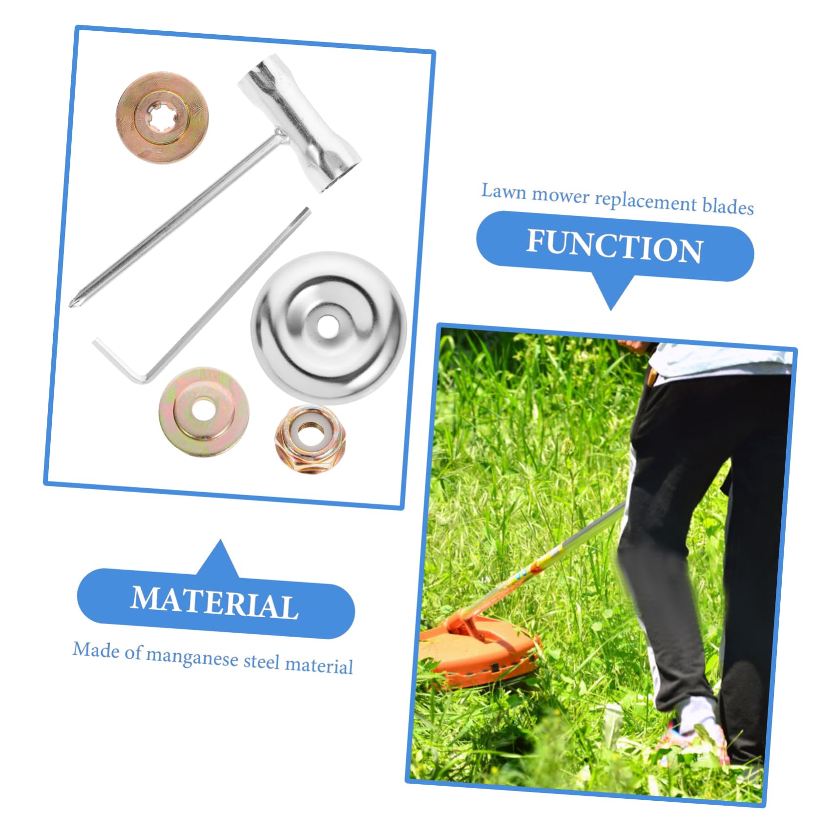 HANABASS 5juegos Herramientas De Accesorios para Desbrozadora y Cortacésped Compatible Máquinas De Deshierbe Incluye Disco De Desmalezado para Jardinería y Agricultura