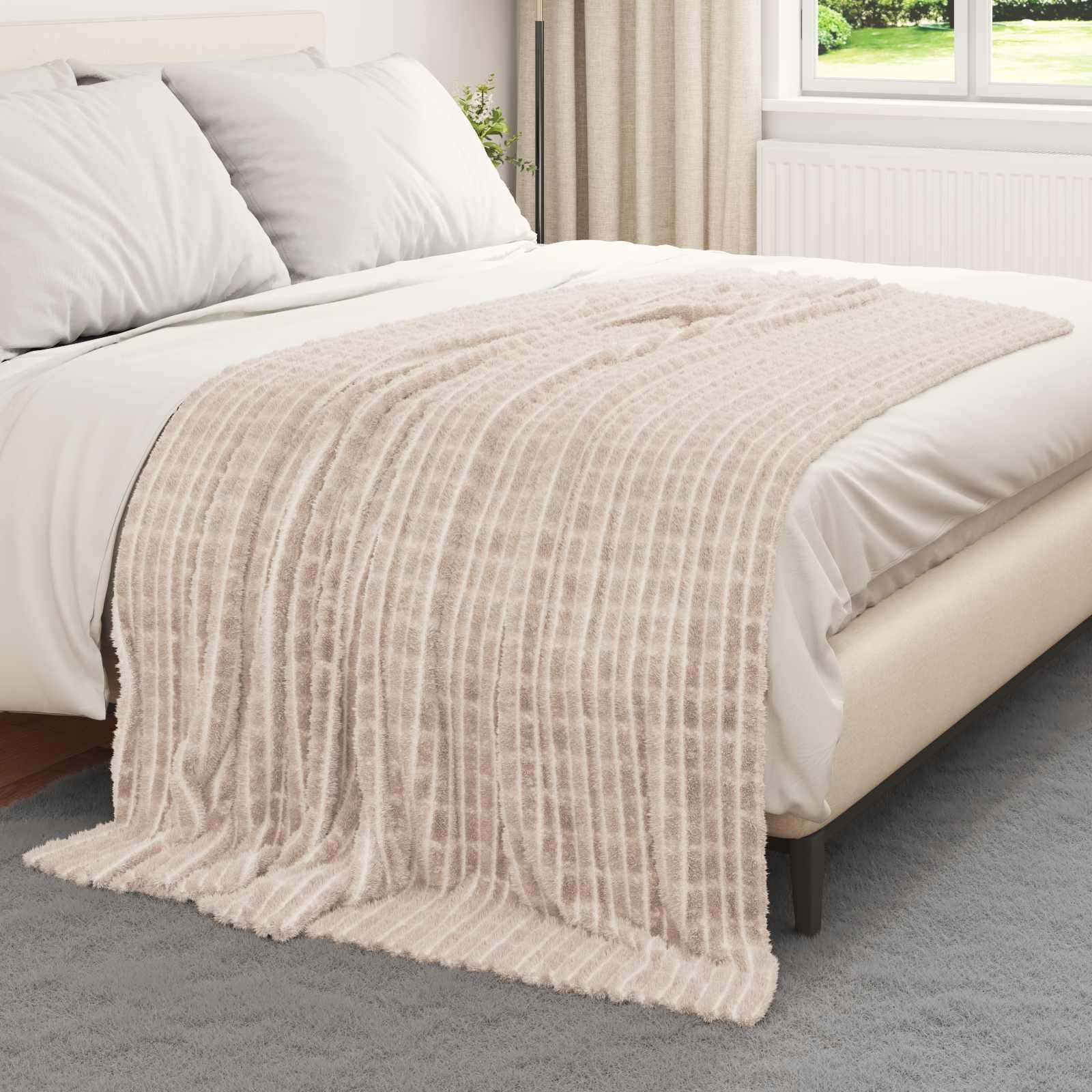 Couverture polaire 6 pièces Beige 200 x 150 cm