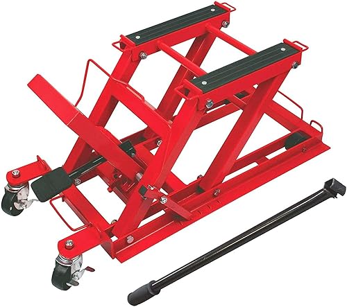 Miniatura 2 de BIG RED T64017-1 Torin Gato hidráulico de elevación para motocicleta con capacidad de carga de 1500 libras, mesa elevadora Powersports funciona con