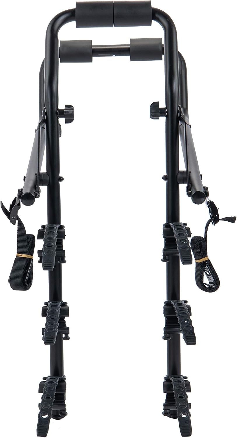 Dependable Direct 3-Bike Trunk Mount Bike Rack - Tie Down Design, Safety Strap Included - Fits Sedans, Hatchbacks, Minivans, and SUV's - Not Compatible with Rear Spoilers