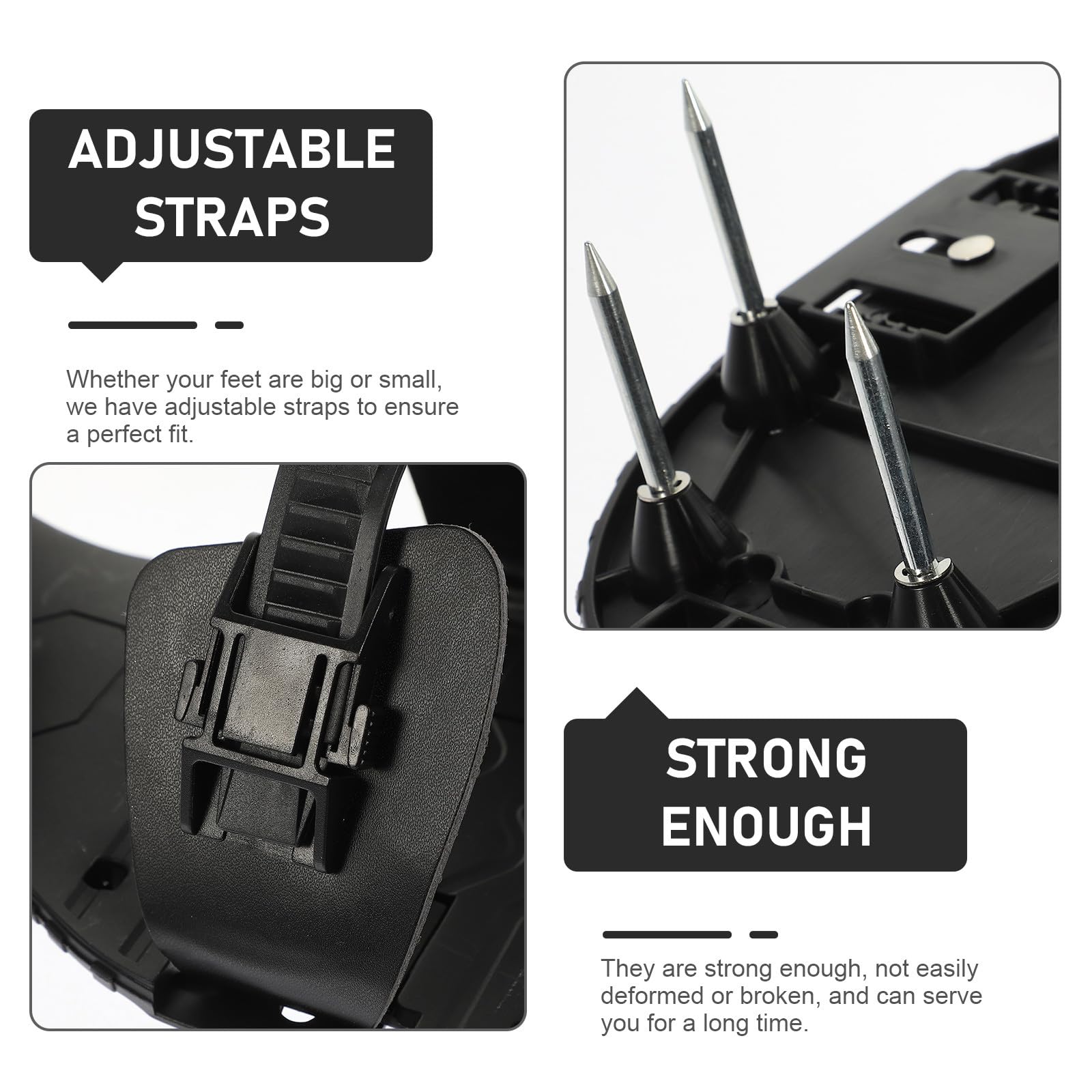 Abaodam Zapatos Aireadores de Césped Correas Ajustables, PU Negro, Mejoran la Salud del Césped Herramienta de Jardinería