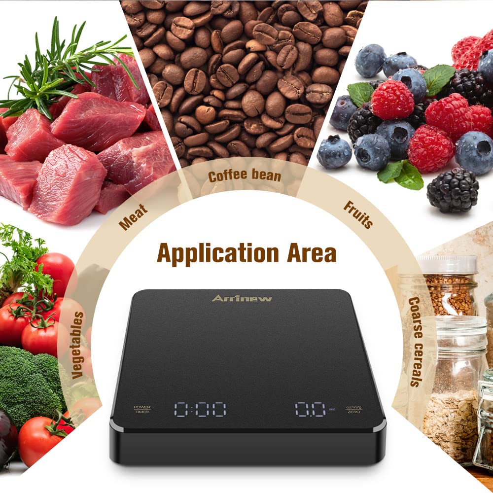 Buy Arrinew Coffee Scale With Timer Rechargeable Digital Espresso 