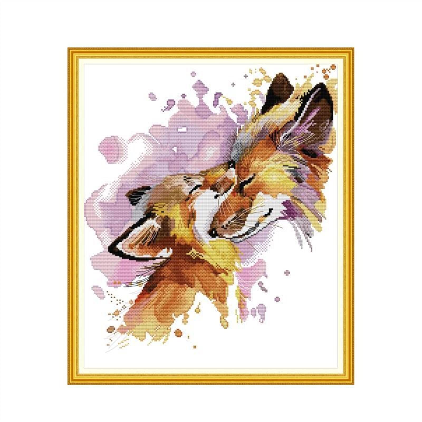 Kit point de croix Mère Amour toile 14ct idée cadeau couture et broderie main