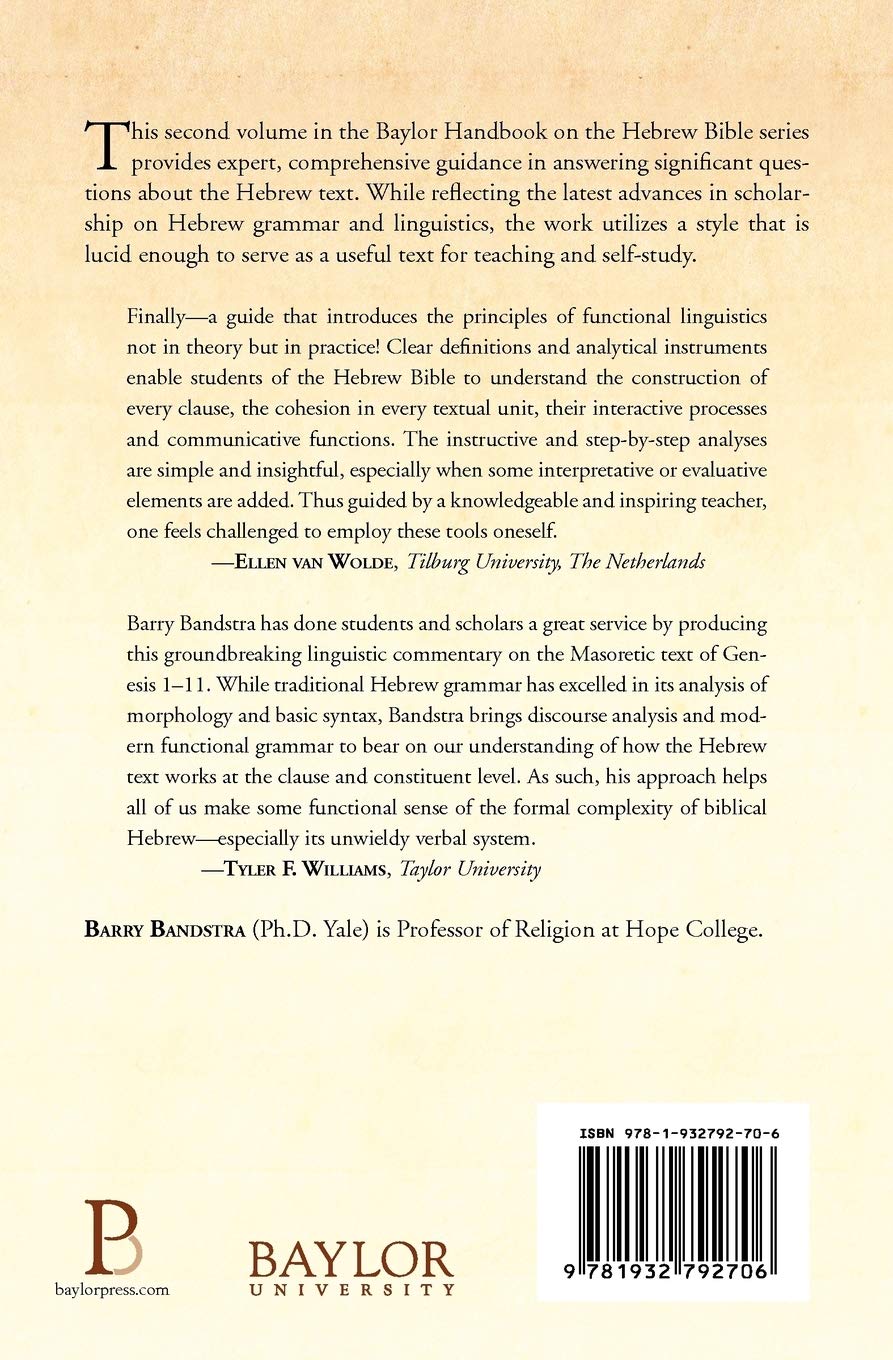 Genesis 1-11: A Handbook on the Hebrew Text (Baylor Handbook on the Hebrew Bible)
