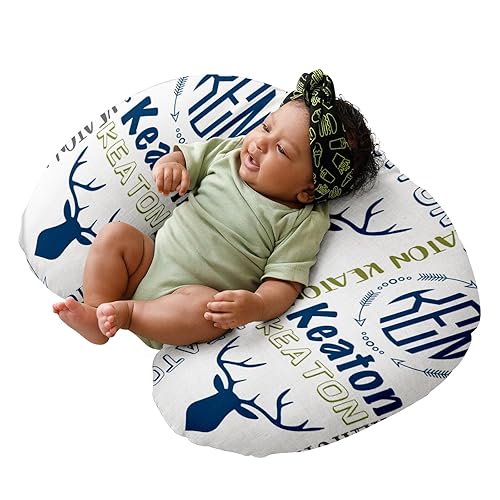 Dyoart Funda de almohada de lactancia para bebé, regalos personalizados, suave, se adapta a niños y niñas, personalizada, transpirable, soporte de