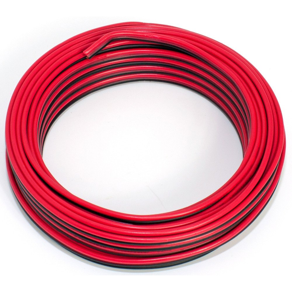 50m Cavi per altoparlanti 2x 0,75mm² Bianco Cavo audio