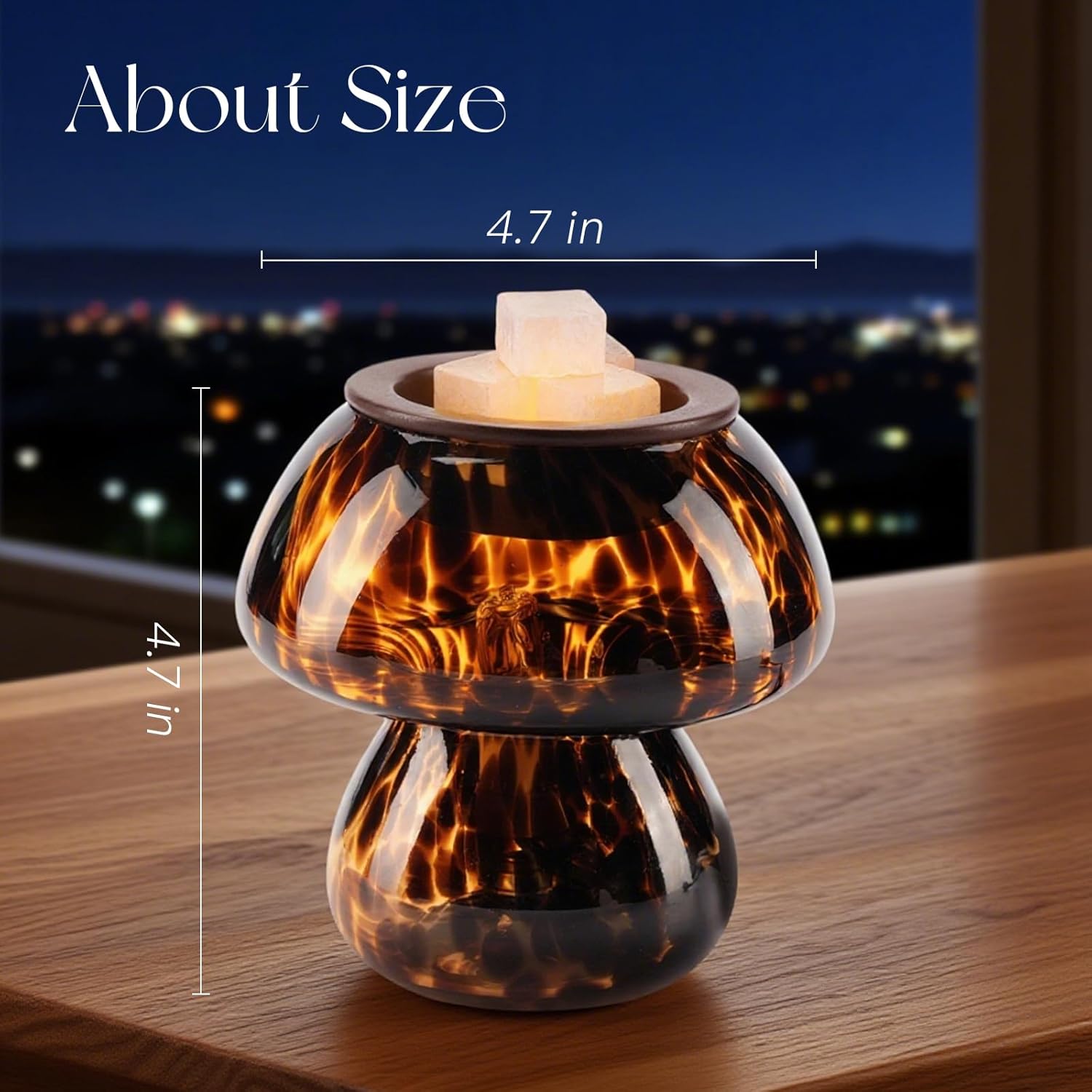 Candeldo Mushroom Wax Melt Warmer: Tortoise Shell Home Decor Wax Melter Warmer with Timer Cute Fragrance Vintage Candle Lamp Birthday Gifts for Women