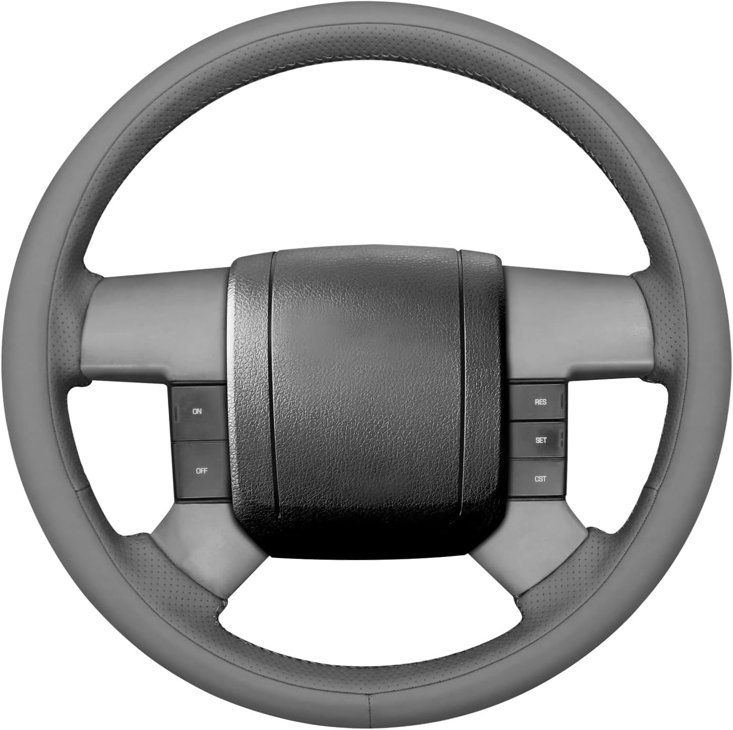 MEWANT Hand Sewn 3D Style Steering Wheel Cover Wrap for Ford F150 F250 F350 2004-2008 Accessories for Ford F150