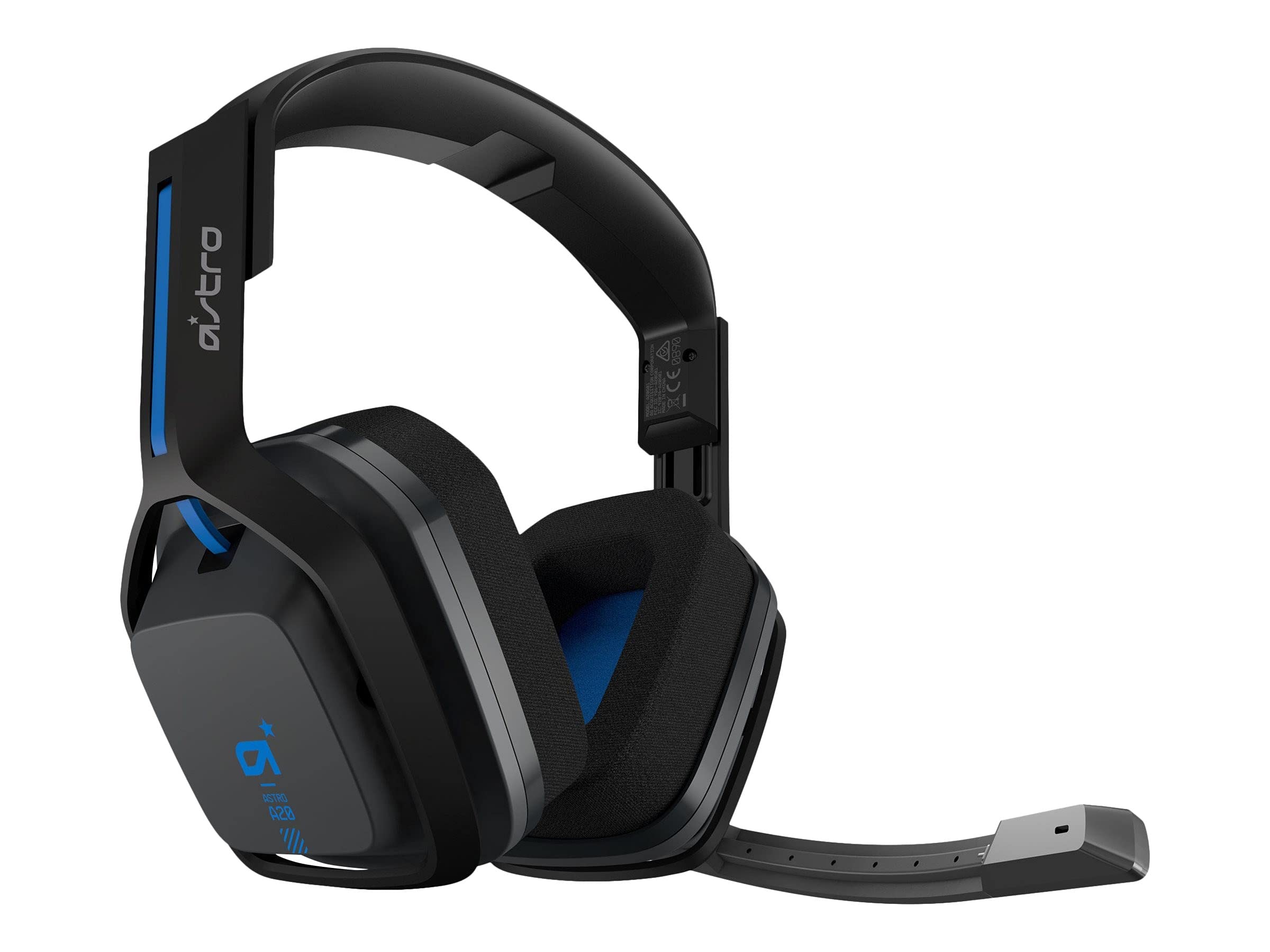 ASTRO Gaming A20 Casque sans Fil 2ème Génération, Léger et Résistant, Microphone avec Fonction de Sourdine Flip-up, Batterie +15h, Portée de 15m, PS5, PS4, PC, Mac - Blanc/Bleu